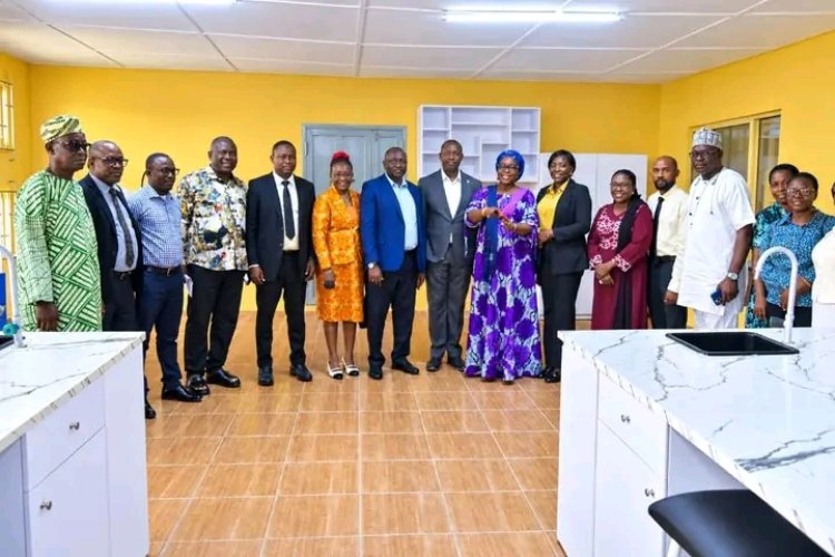 LASUED VC Commissions Refurbished Chemistry Laboratory Donated by VitaFoam Nigeria Plc