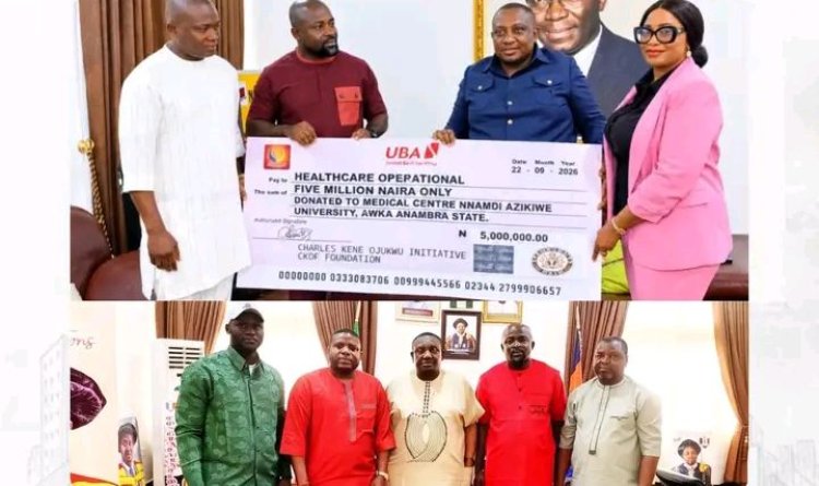 CKOi Okunenyeife Foundation Donates N5 Million for Reconstruction of UNIZIK Medical Centre Walkway Pavilion