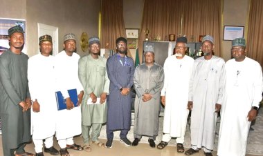 Borno Foreign Scholarship Beneficiaries Present Master’s Certificates to UNIMAID VC