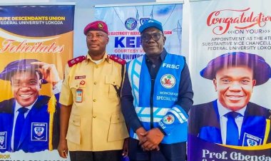 FRSC Special Marshals Decorate FUL Vice-Chancellor, Ibileye Pledges Stronger Road Safety Measures