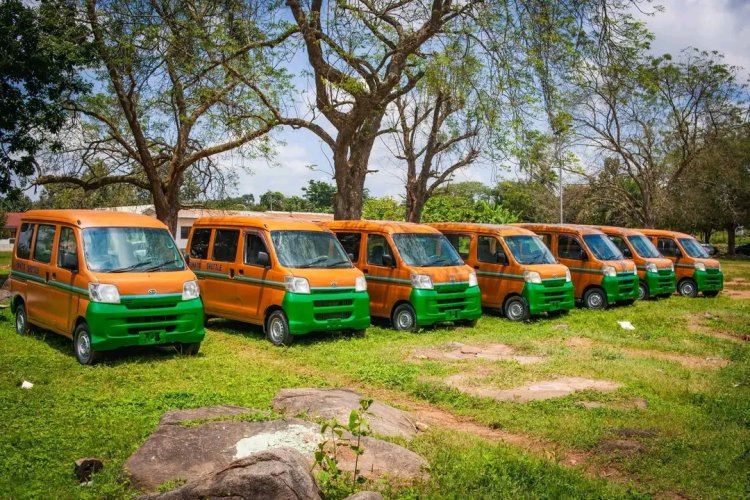 FUNATO Unveils Seven Shuttle Buses Donated by Okeho Community