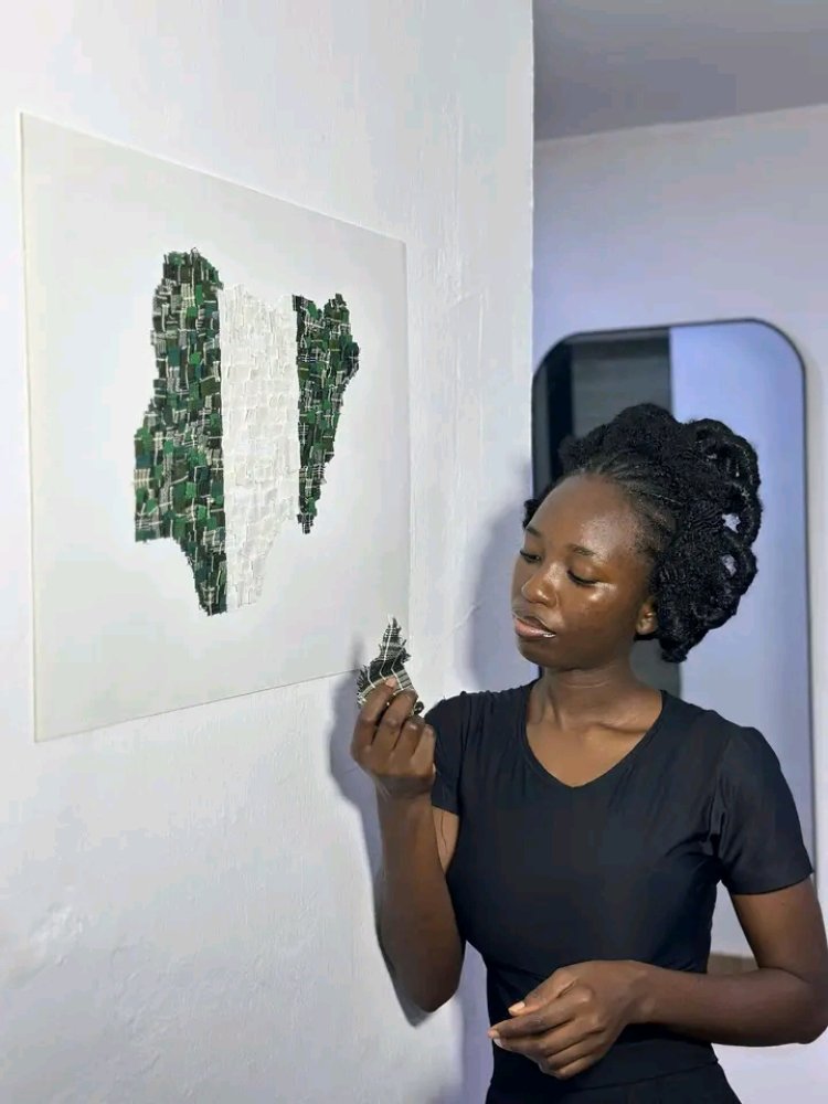 FUTA Alumna Ruth Alao Turns Textile Waste into Artwork Exploring Nigerian Identity